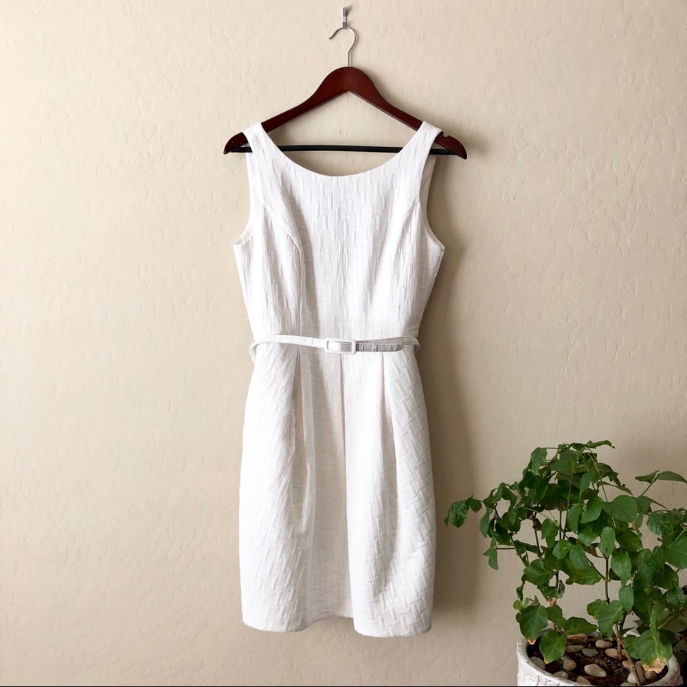 White House Black Market White Sleeveless Dress